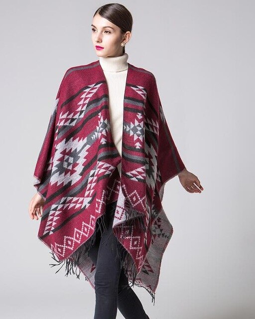 Women's Fall/Winter Geometric Wonder Poncho