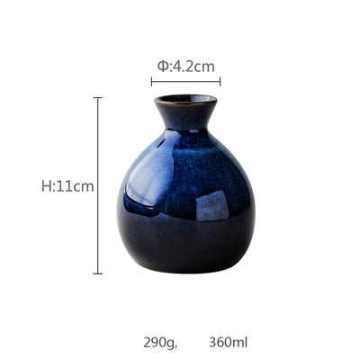 Deep Ocean Blue Tea & Sake Set